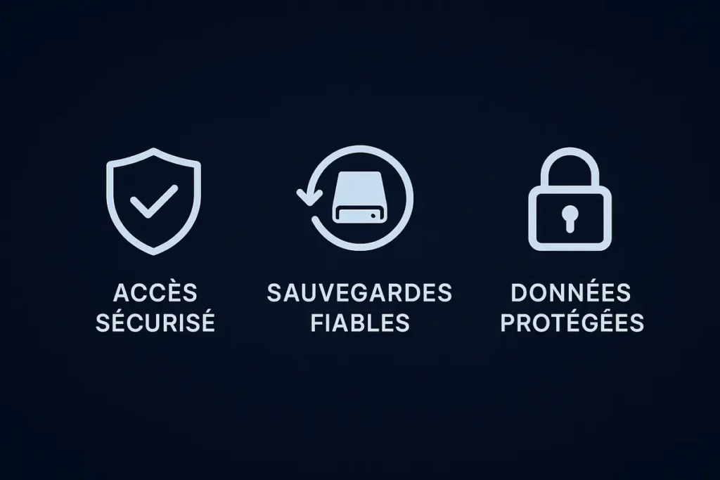 Sécurité des données et sauvegardes, protection RGPD